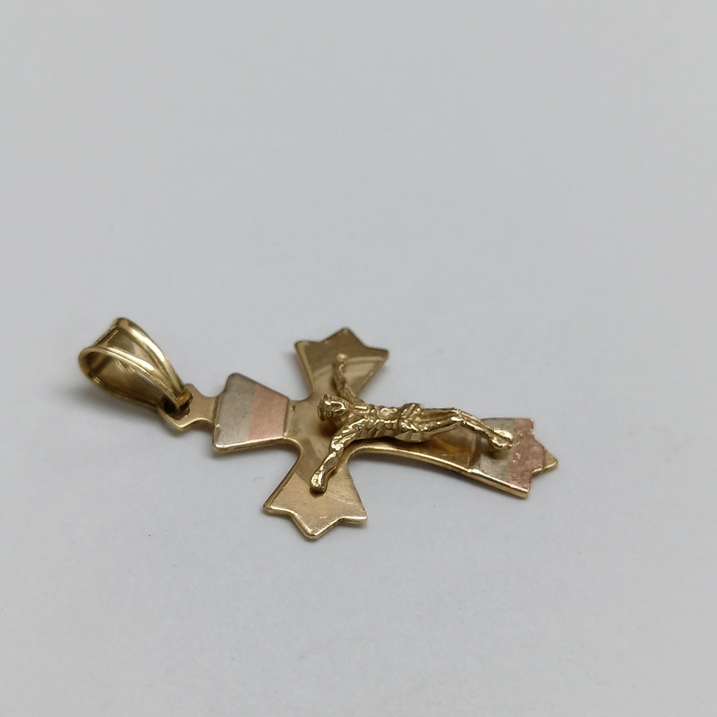CRUCIFIJO ORO,RODIADO 14 K 2,50 GRMS (SEMINUEVO)