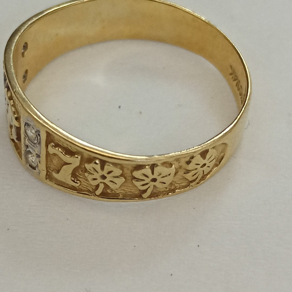 ARGOLLA DE LA SUERTE ORO 14 K 2,70 GRMS (SEMINUEVO)