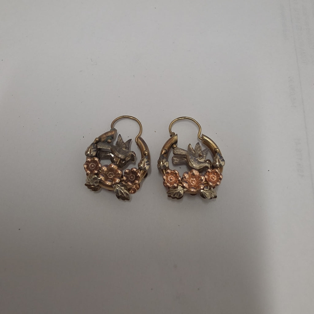 ARETES PAR ORO COMBINADO 10 K 4,80 GRMS (SEMINUEVO)