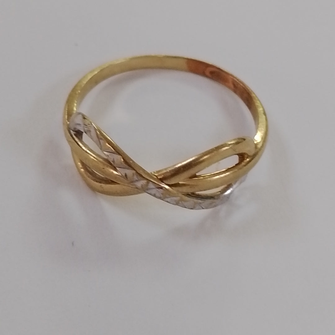 ANILLITO ORO COMBINADO 14 K 1.3 GRMS (SEMINUEVO)