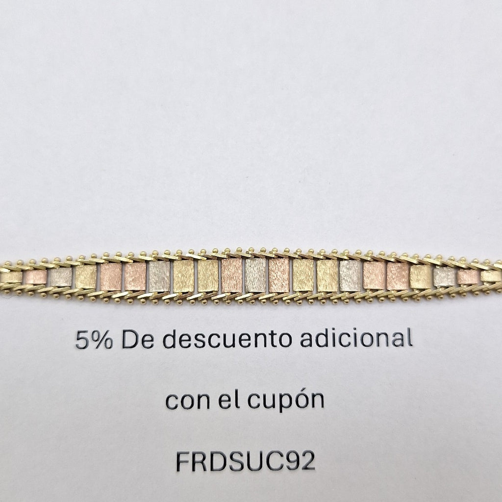 PULSERA ORO COMBINADO 14 K 8,40 GRMS (SEMINUEVO)