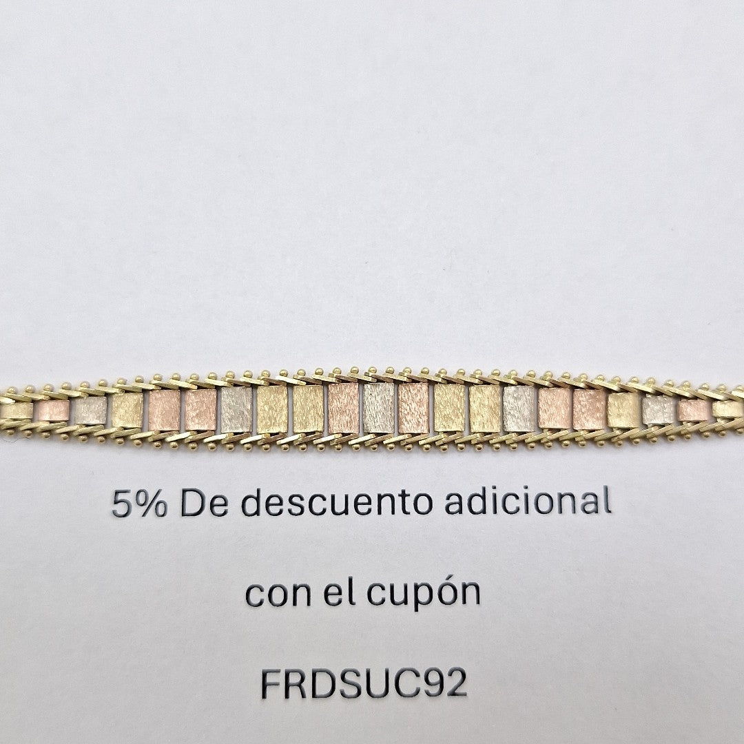 PULSERA ORO COMBINADO 14 K 8,40 GRMS (SEMINUEVO)