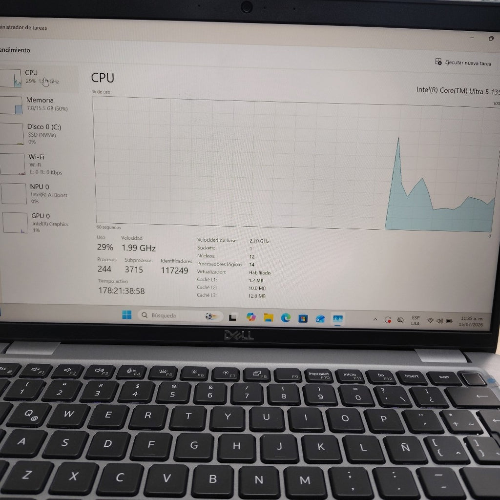 LAPTOP DELL LATITUDE 5450 (2024) 512 GB SSD 16 GB RAM (SEMINUEVO)
