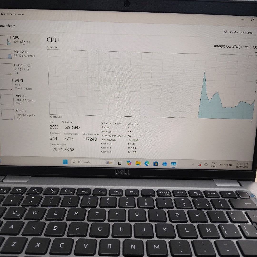 LAPTOP DELL LATITUDE 5450 (2024) 512 GB SSD 16 GB RAM (SEMINUEVO)