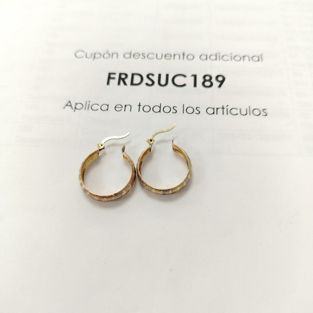 ARRACADAS PAR ORO COMBINADO 10 K 2.1 GRMS (SEMINUEVO)