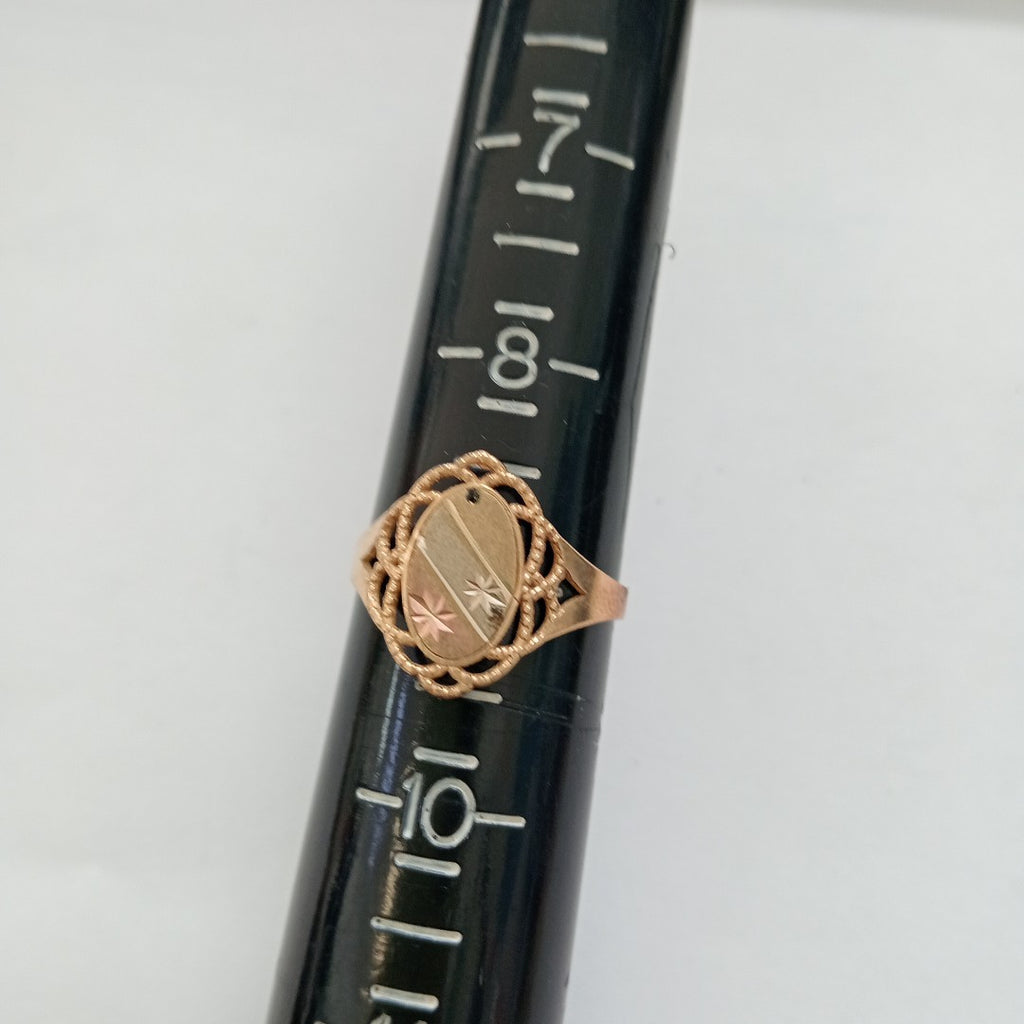 ANILLO ORO COMBINADO 10 K 1.8 GRMS (SEMINUEVO)