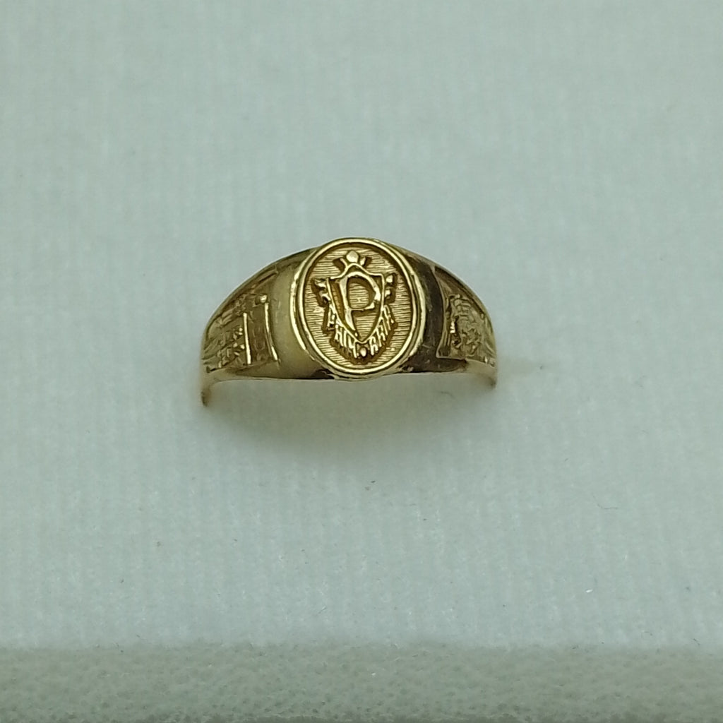 ANILLO DE GRADUACIÓN ORO 10 K 1.3 GRMS (SEMINUEVO)