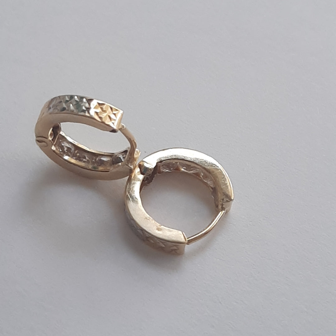 ARRACADAS PAR ORO, RODIADO 14 K 1.5 GRMS (SEMINUEVO)