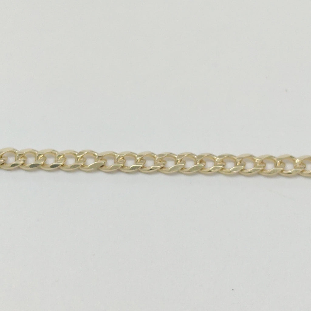 CADENAS TEJIDO BARBADA ORO 10K 55 CM 3.9 GR (NUEVO)