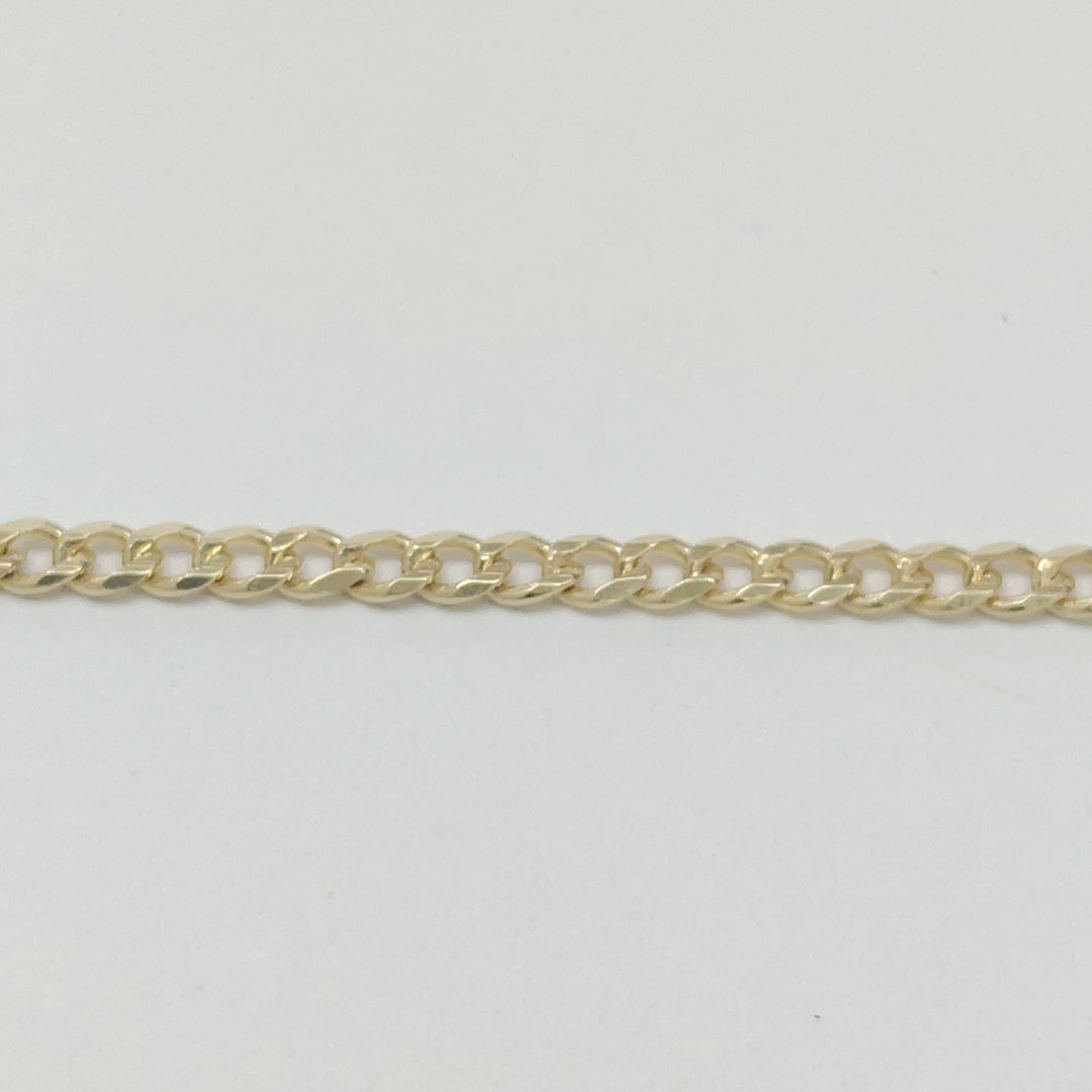 CADENAS TEJIDO BARBADA ORO 10K 55 CM 3.9 GR (NUEVO)