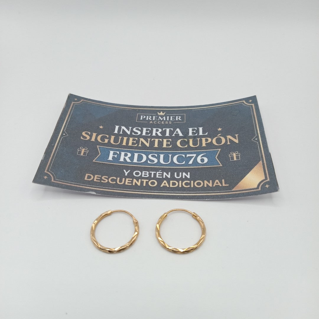 ARRACADAS PAR ORO 14 K 1 GRMS (SEMINUEVO)