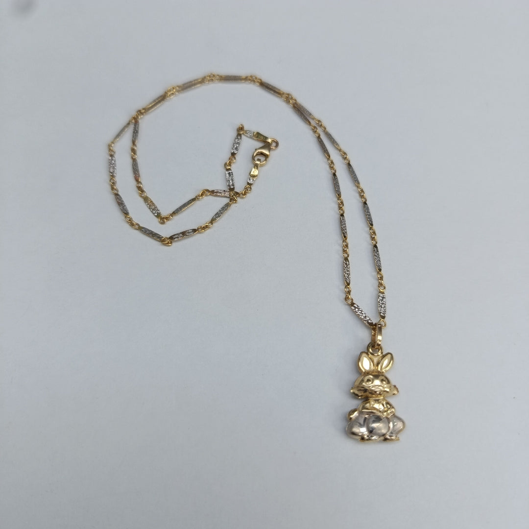 CADENA, DIJE ORO 14 K 3.9 GRMS (SEMINUEVO)