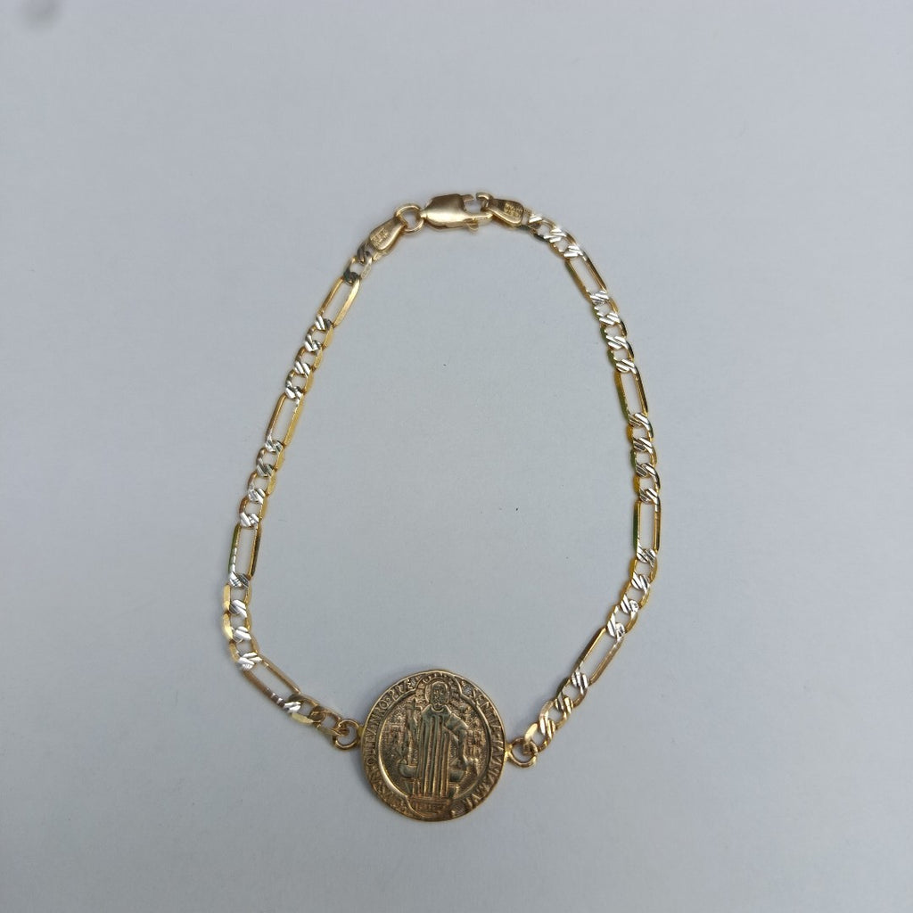 CADENA, MEDALLA RELIGIOSA ORO 14 K 4.2 GRMS (SEMINUEVO)