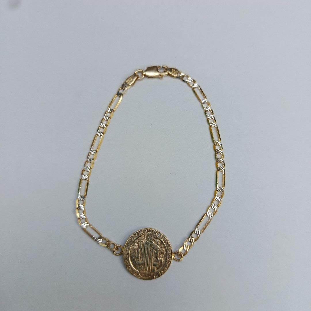 CADENA, MEDALLA RELIGIOSA ORO 14 K 4.2 GRMS (SEMINUEVO)