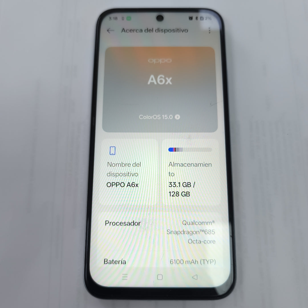 CELULAR OPPO A6X CPH2819 (2025) 128 GB 4 GB RAM (SEMINUEVO)