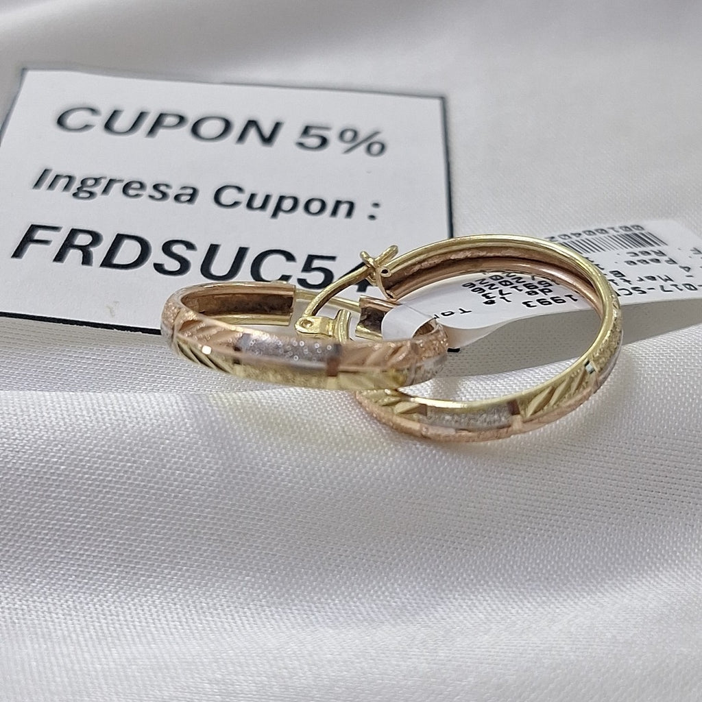 ARRACADAS PAR ORO 14 K 3.1 GRMS (SEMINUEVO)