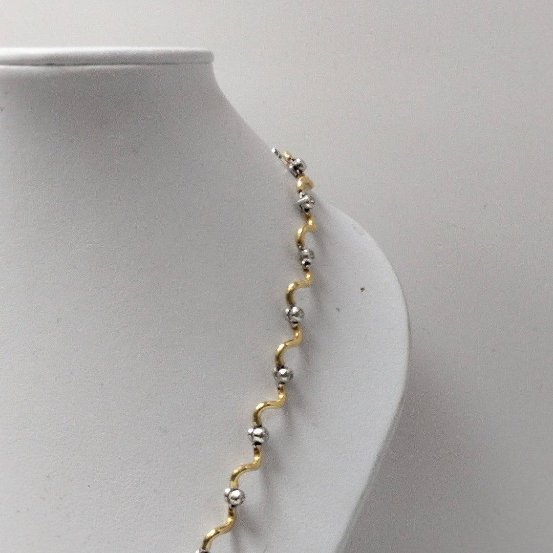 COLLAR ORO COMBINADO 18 K 34,80 GRMS (SEMINUEVO)