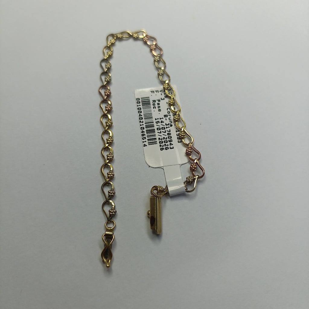 PULSERA ORO, ORO COMBINADO 14 K 2.6 GRMS (SEMINUEVO)
