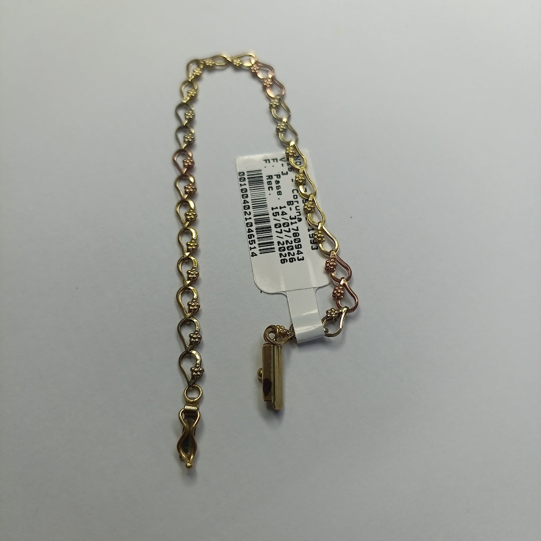 PULSERA ORO, ORO COMBINADO 14 K 2.6 GRMS (SEMINUEVO)