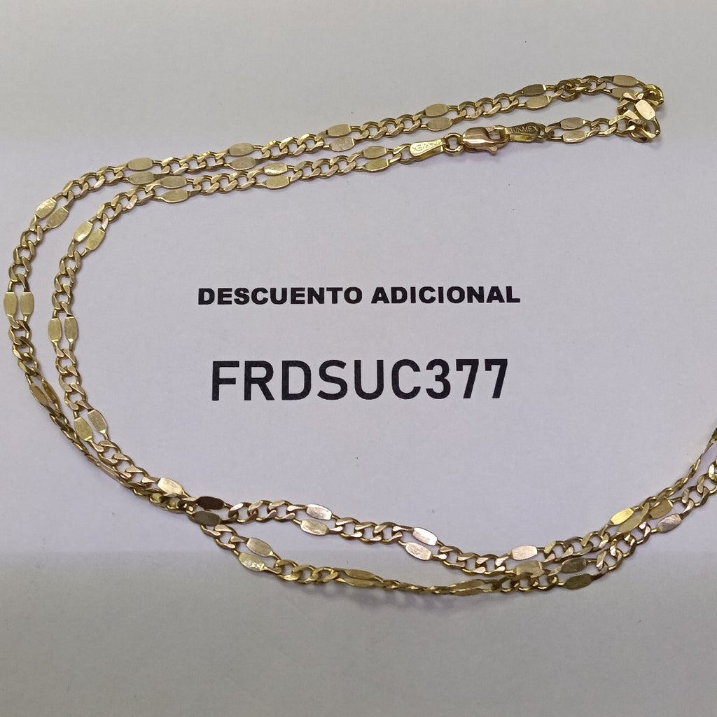 CADENAS TEJIDO ESPECIAL ORO 10K 55 CM 7.1 GR (NUEVO)