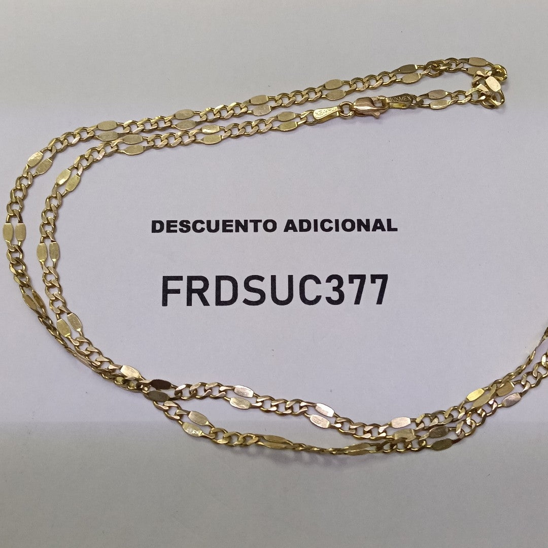 CADENAS TEJIDO ESPECIAL ORO 10K 55 CM 7.1 GR (NUEVO)