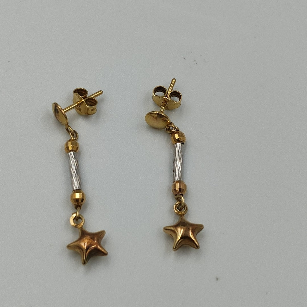 BROQUELES PAR ORO,ORO COMBINADO 10 K 1,90 GRMS (SEMINUEVO)