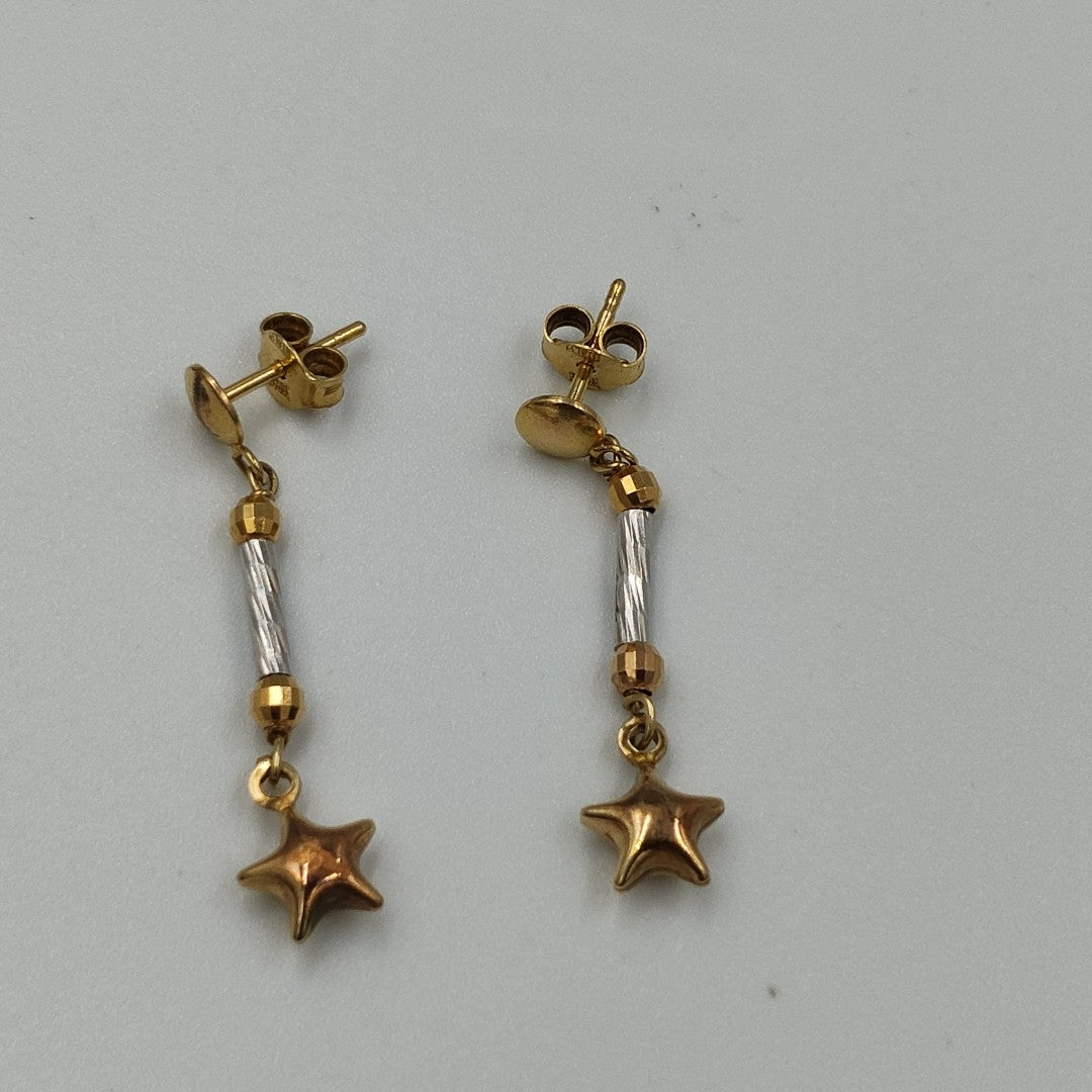 BROQUELES PAR ORO,ORO COMBINADO 10 K 1,90 GRMS (SEMINUEVO)