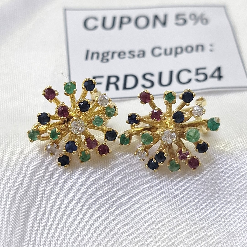 ARETES PAR ORO 14 K 7.5 GRMS (SEMINUEVO)