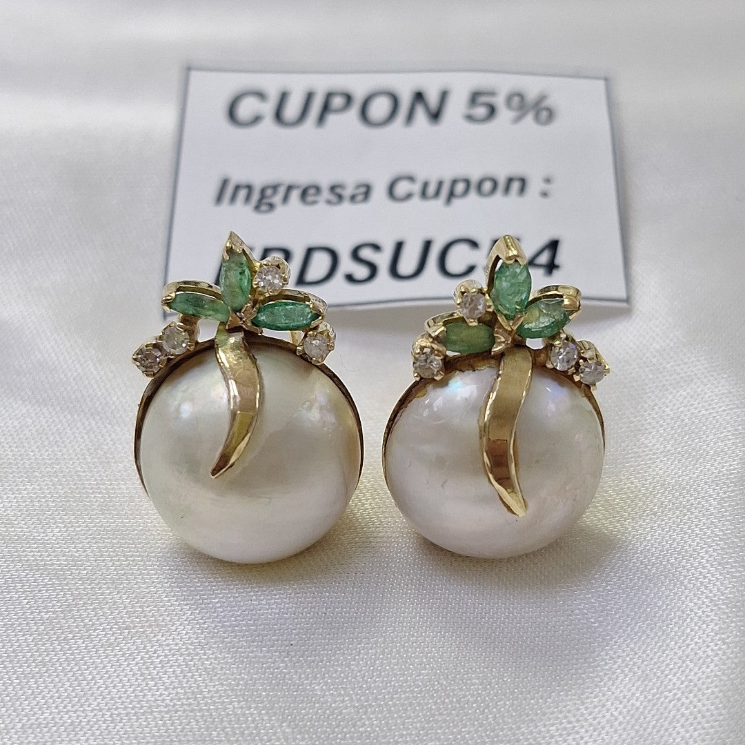 ARETES PAR ORO 14 K 9.8 GRMS (SEMINUEVO)