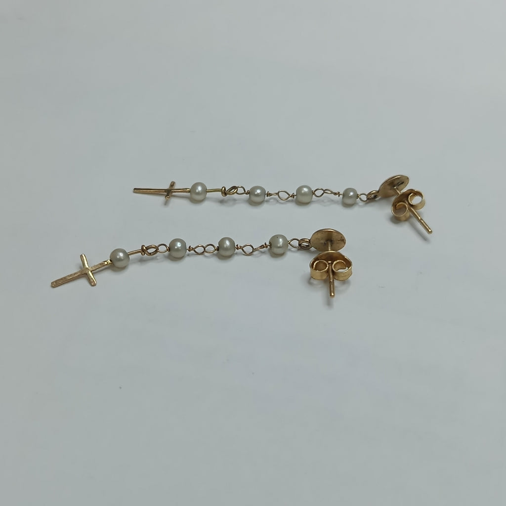 ARETES PAR ORO 14 K 1.7 GRMS (SEMINUEVO)