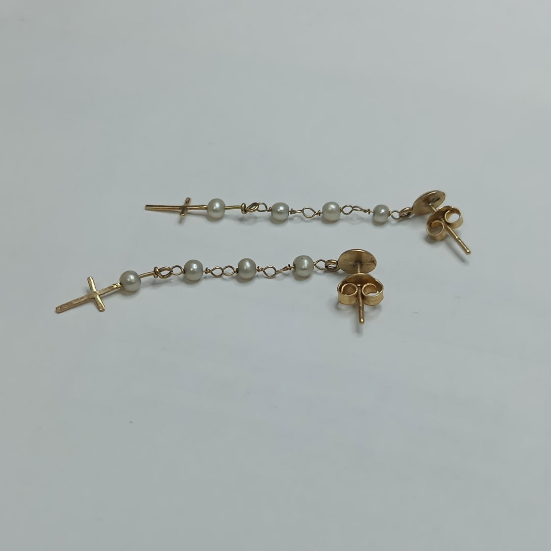 ARETES PAR ORO 14 K 1.7 GRMS (SEMINUEVO)