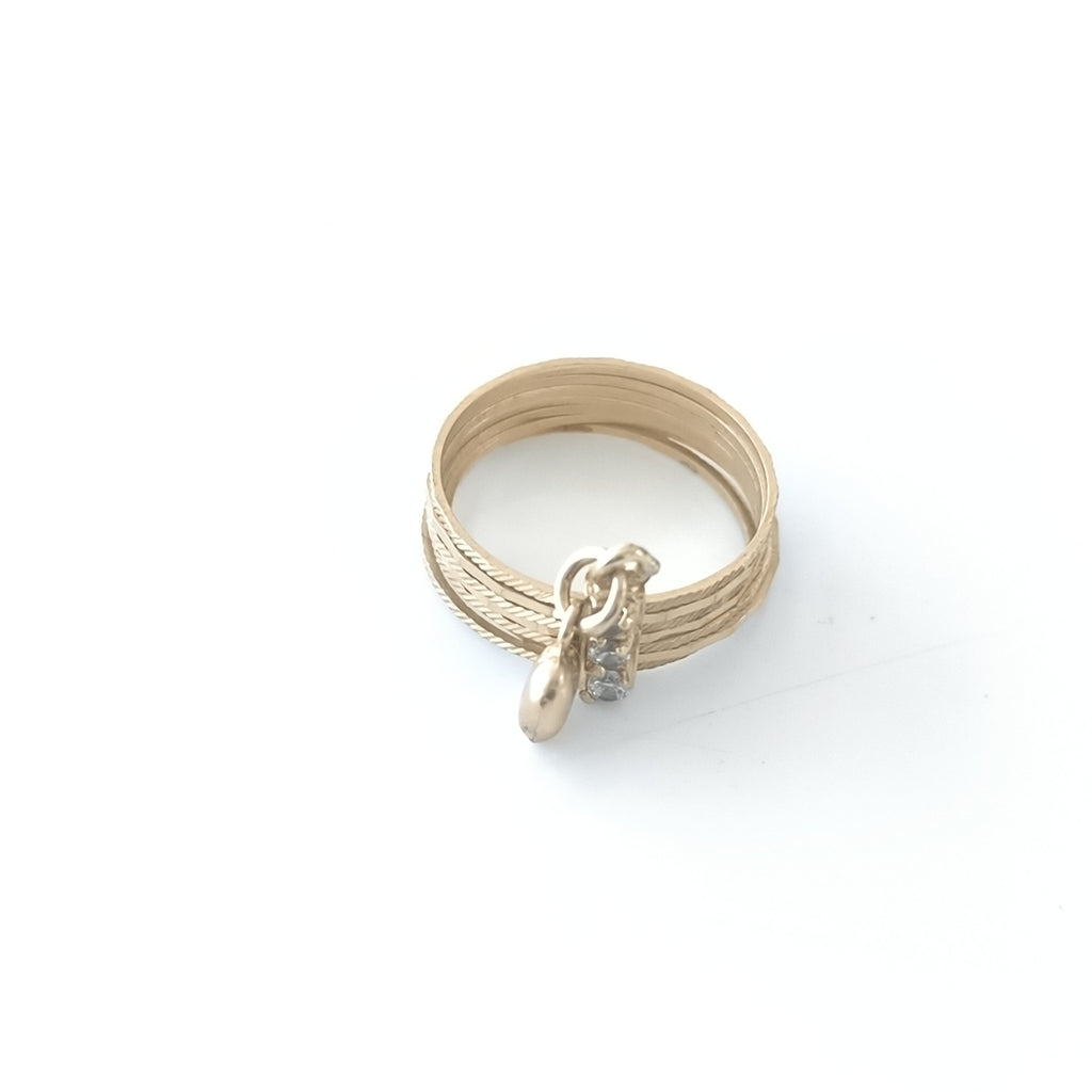 SEMANARIO DE ARGOLLAS ORO 14 K 3.2 GRMS (SEMINUEVO)