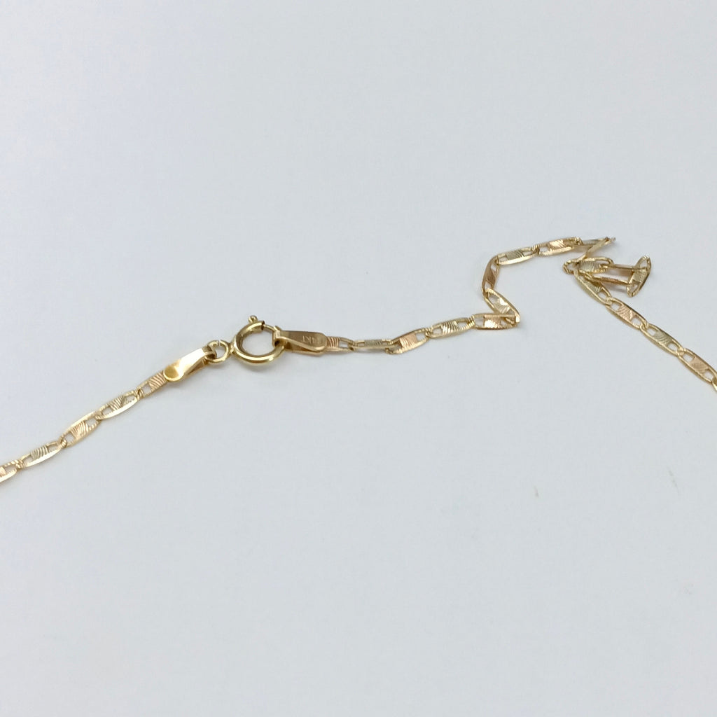 DIJE, GARGANTILLA ORO 14 K 4.5 GRMS (SEMINUEVO)