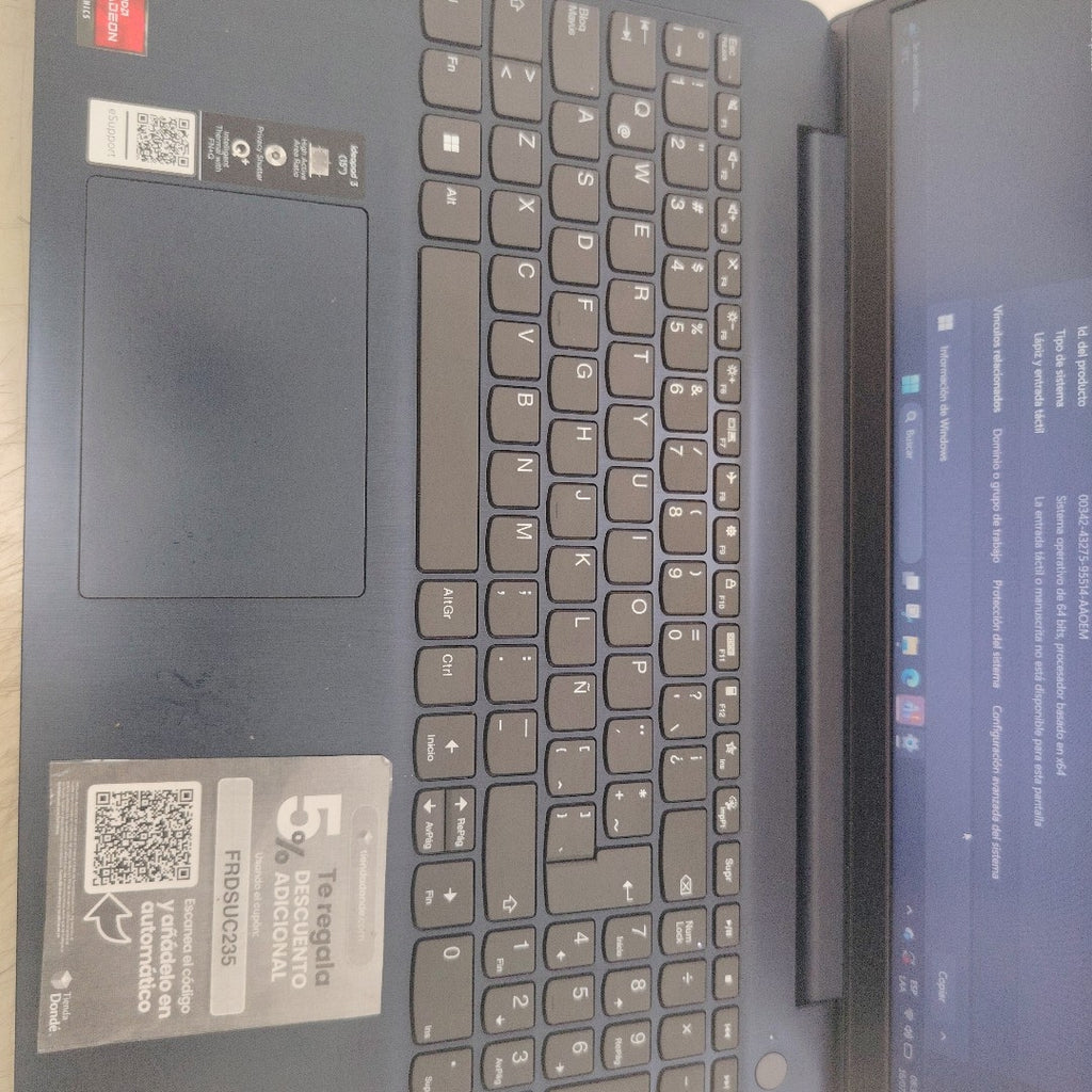 LAPTOP LENOVO IDEAPAD 3 15ALC6 (2023) 1 TB + 256 GB SSD 8 GB RAM (SEMINUEVO)