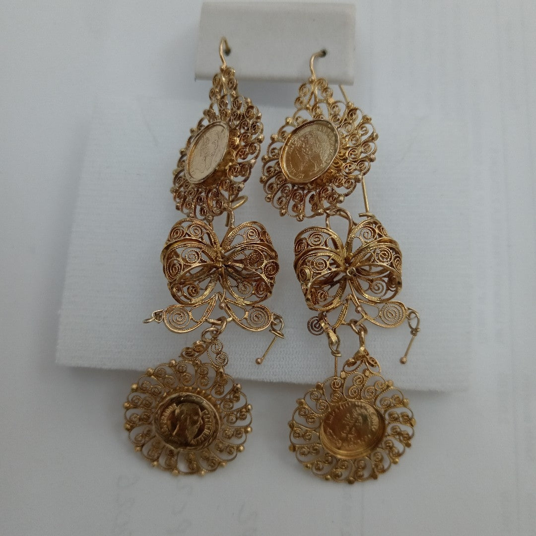 ARETES PAR ORO 10 K 16,80 GRMS (SEMINUEVO)