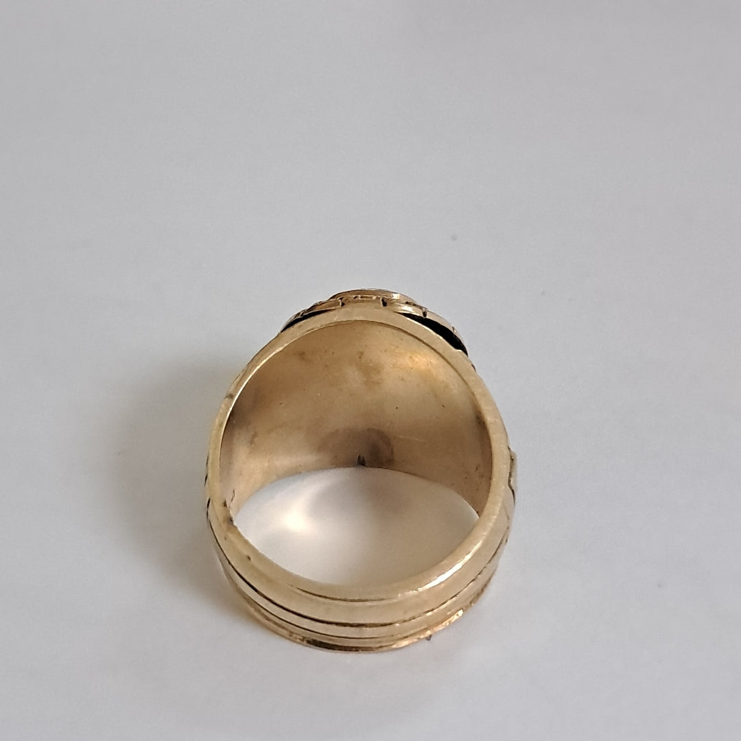 ANILLO DE GRADUACIÓN ORO 14 K 16,80 GRMS (SEMINUEVO)