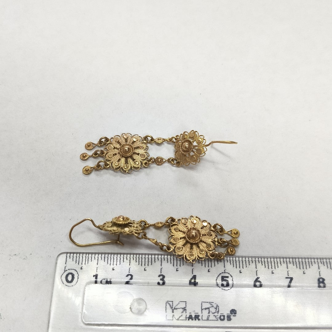 ARETES PAR ORO 8 K 5,50 GRMS (SEMINUEVO)