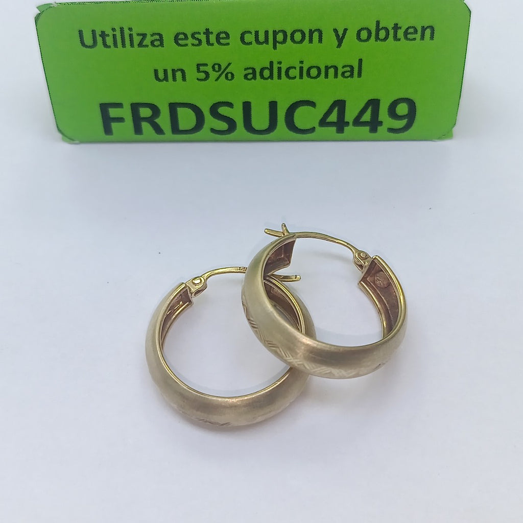 ARRACADAS PAR ORO 14 K 2.9 GRMS (SEMINUEVO)