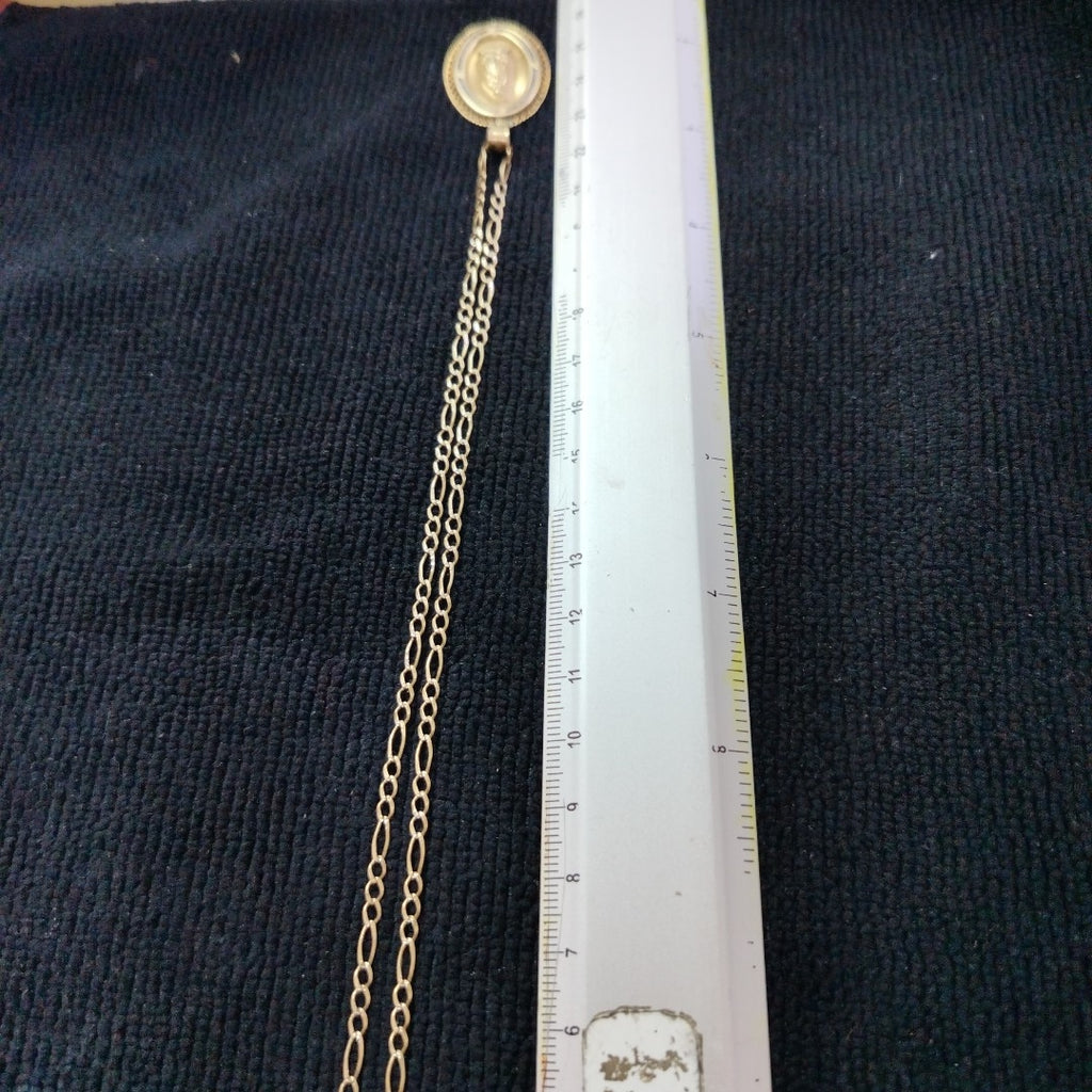 CADENA, MEDALLA RELIGIOSA ORO 10 K 5.3 GRMS (SEMINUEVO)