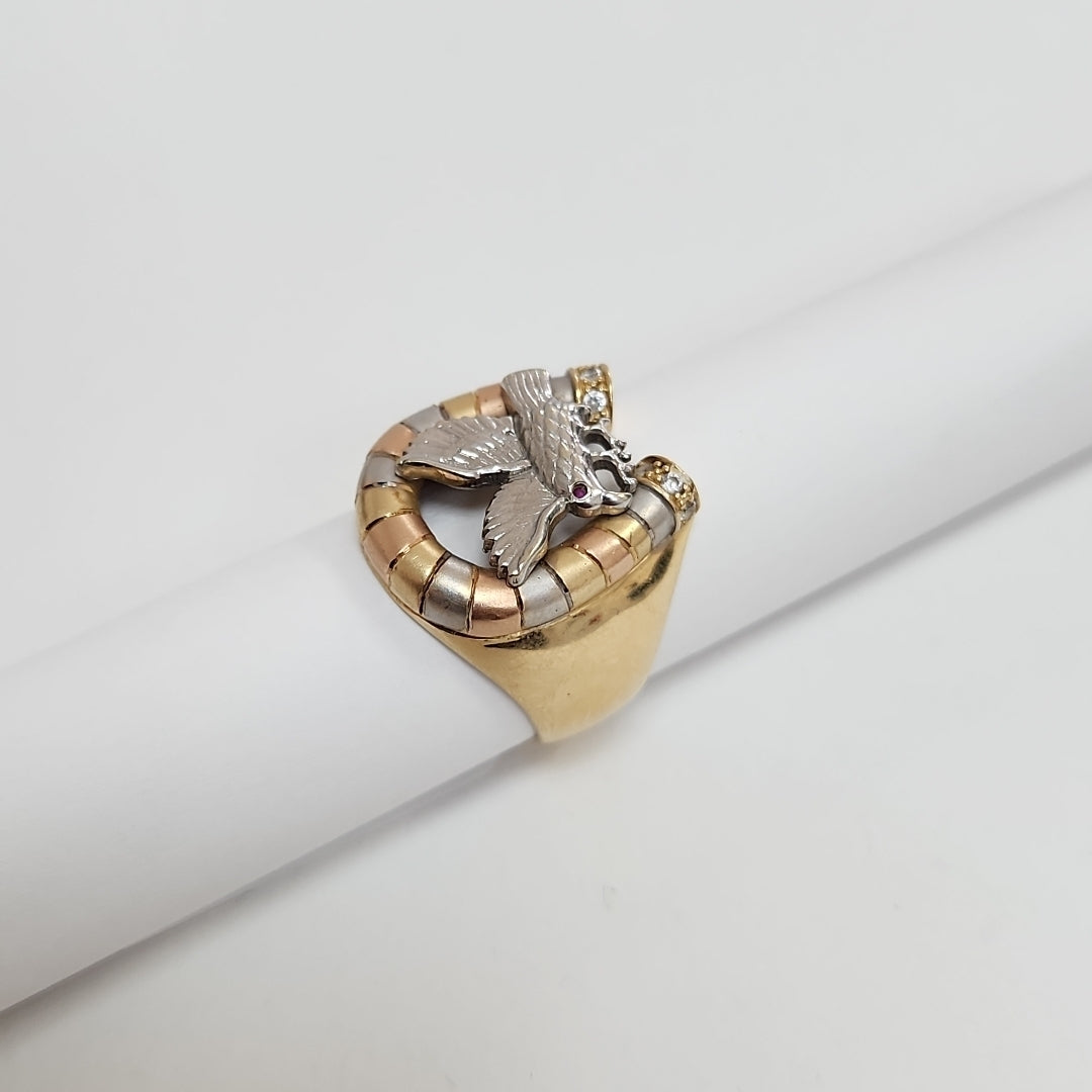 ANILLO ORO, ORO BLANCO 14 K 9.8 GRMS (SEMINUEVO)