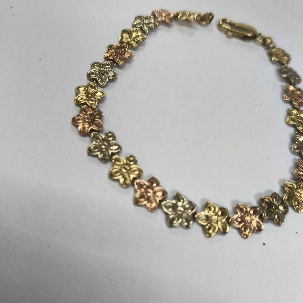 PULSERA ORO COMBINADO 14 K 7,20 GRMS (SEMINUEVO)