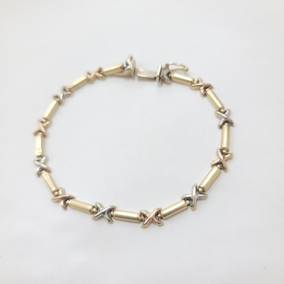PULSERA ORO, ORO COMBINADO 14 K 5.5 GRMS (SEMINUEVO)