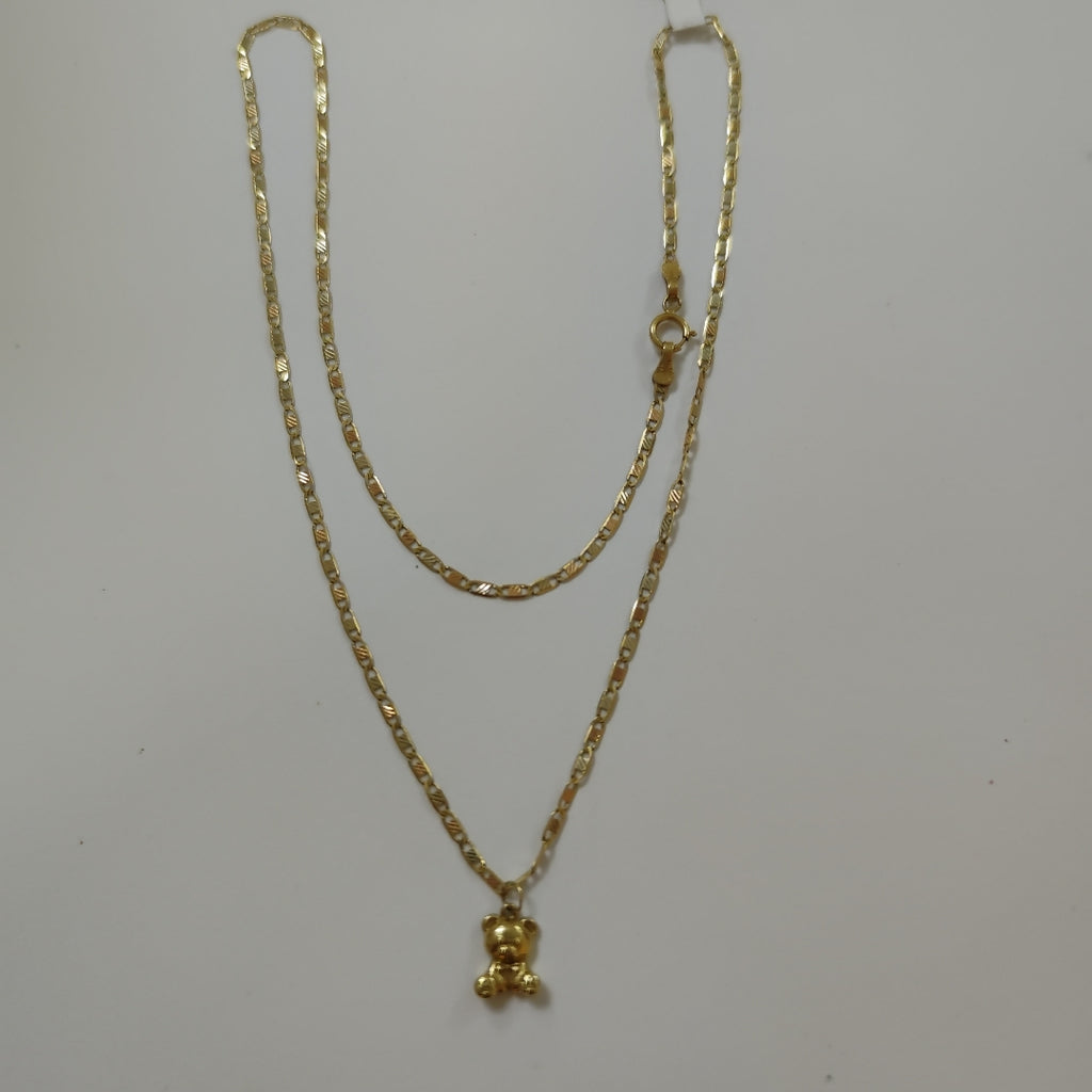 CADENA, DIJE ORO 14 K 3 GRMS (SEMINUEVO)