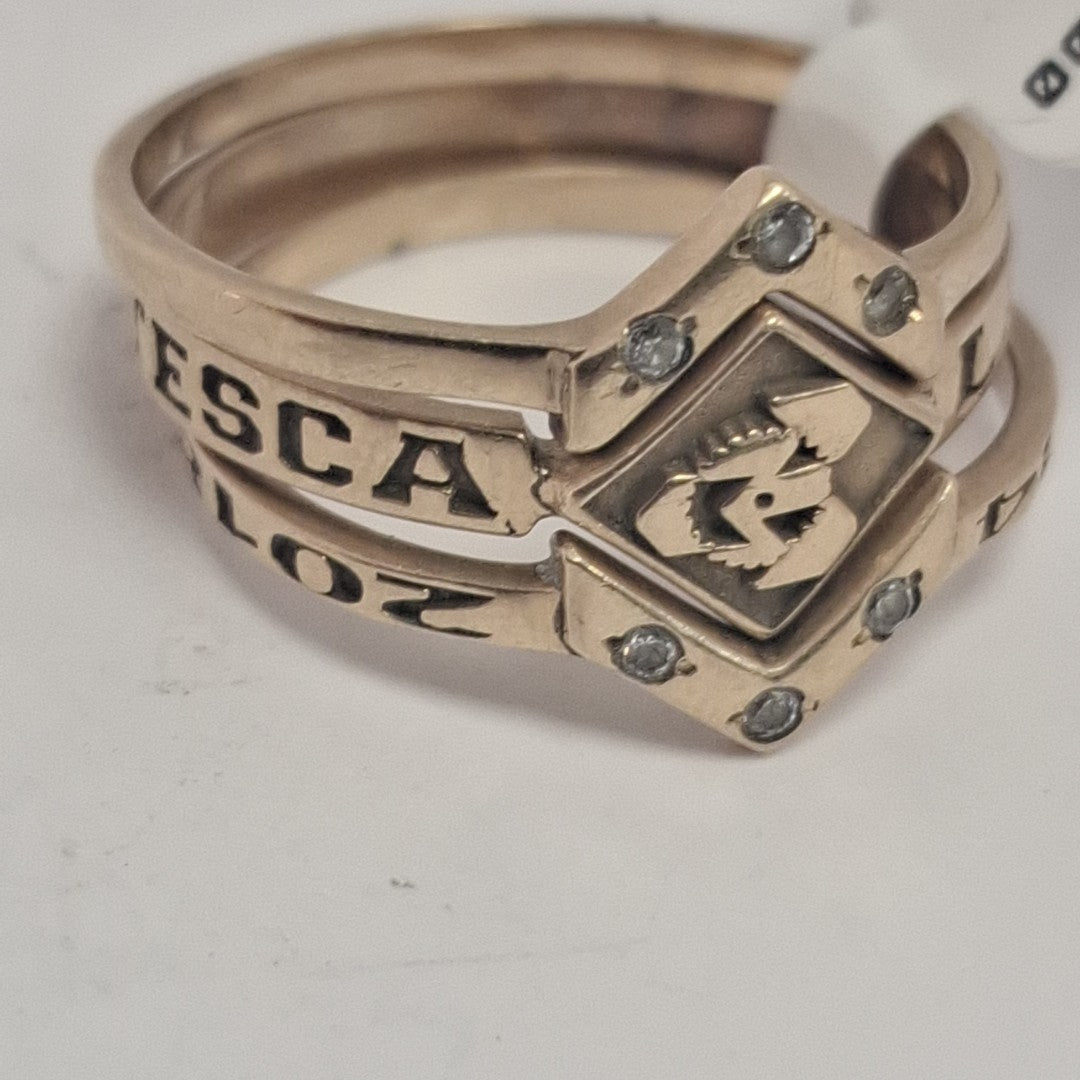 ANILLO DE GRADUACIÓN ORO 10 K 4.6 GRMS (SEMINUEVO)