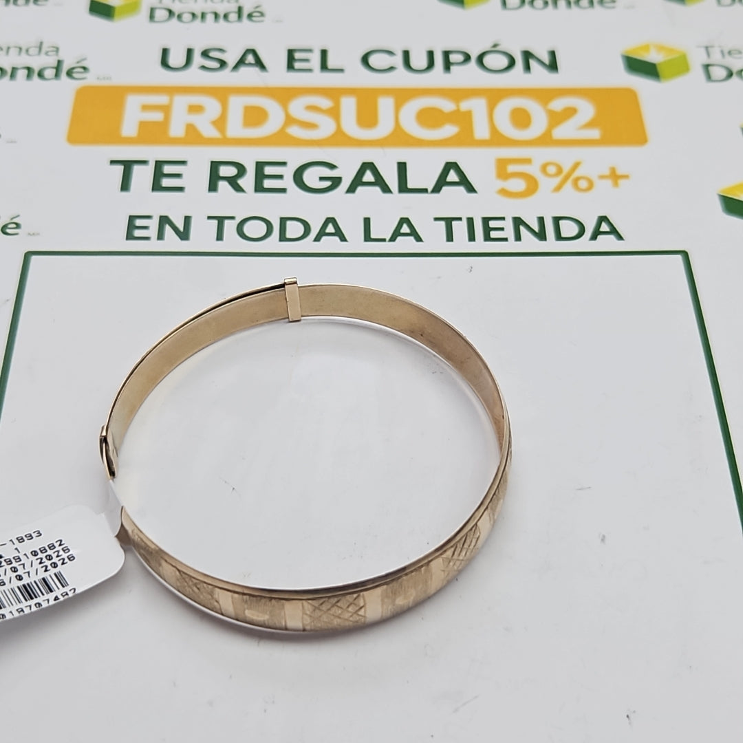 PULSERA RIGIDA ORO 10 K 7,50 GRMS (SEMINUEVO)