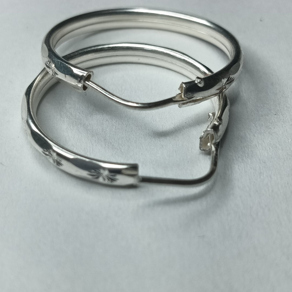 PAR ARRACADAS FACETADA PLATA .925 2.1 GR (NUEVO)