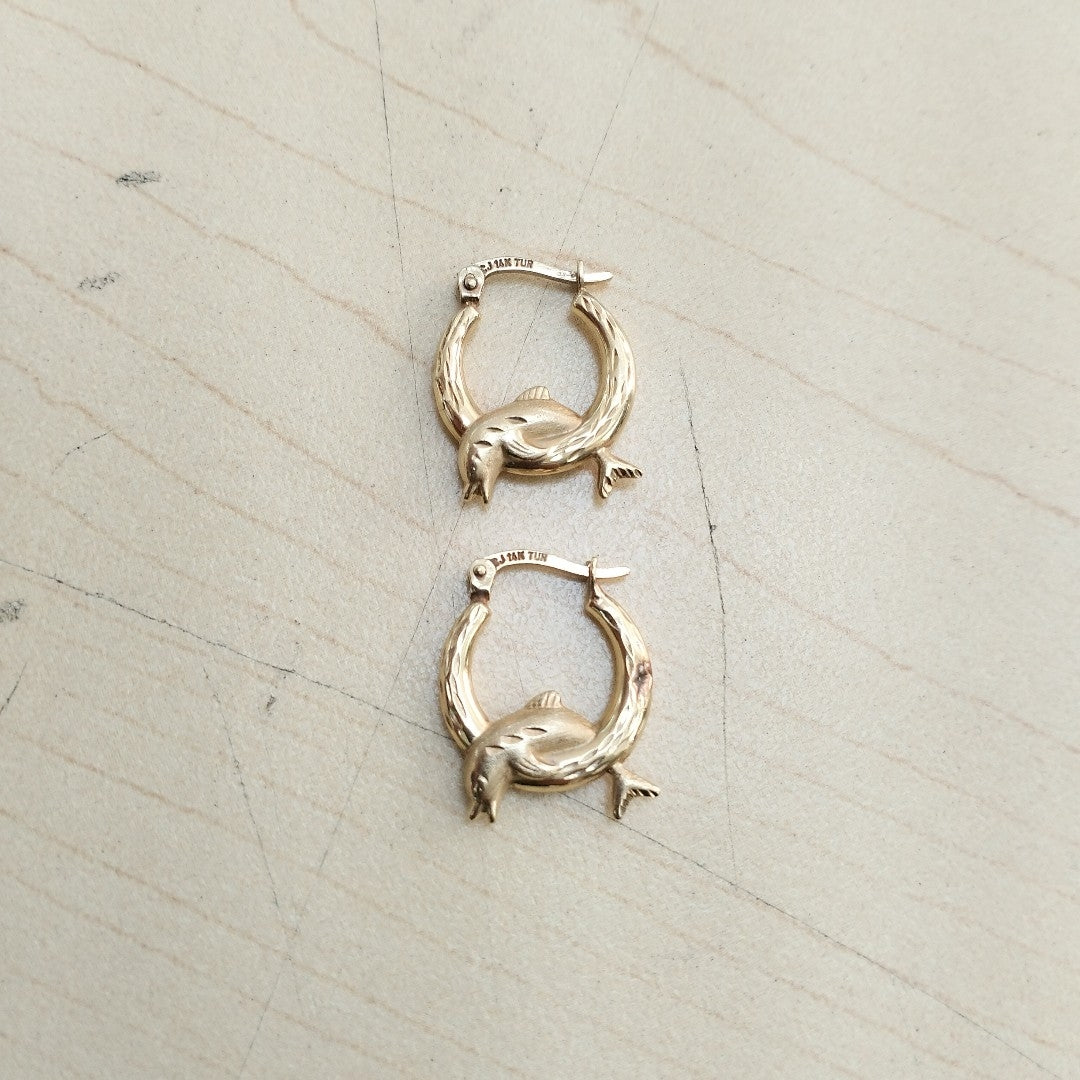 ARRACADAS PAR ORO 14 K 1.6 GRMS (SEMINUEVO)