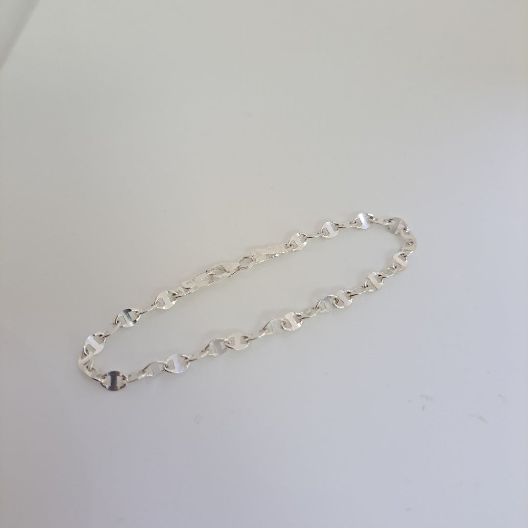 PULSERA TEJIDO ESPECIAL PLATA .925 18 CM 3.3 GR (NUEVO)