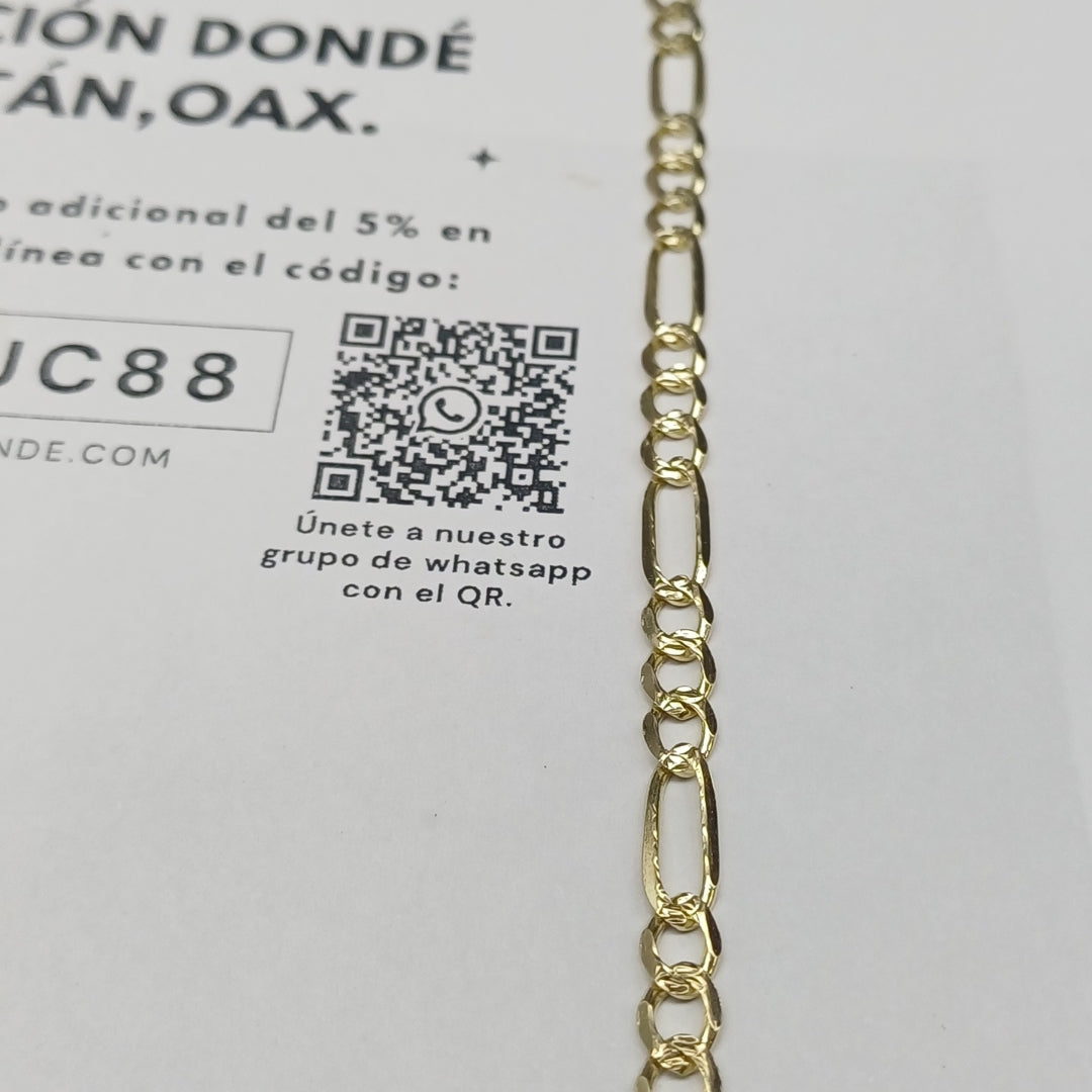 CADENA ESPECIAL PAVE 12.2G 55 CM 14K (NUEVO)