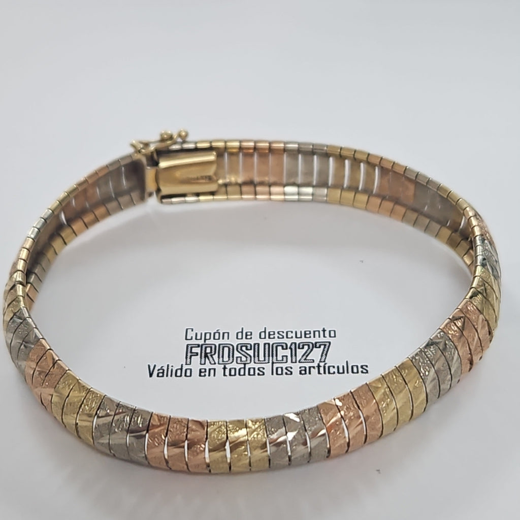 PULSERA ORO COMBINADO 14 K 18,40 GRMS (SEMINUEVO)